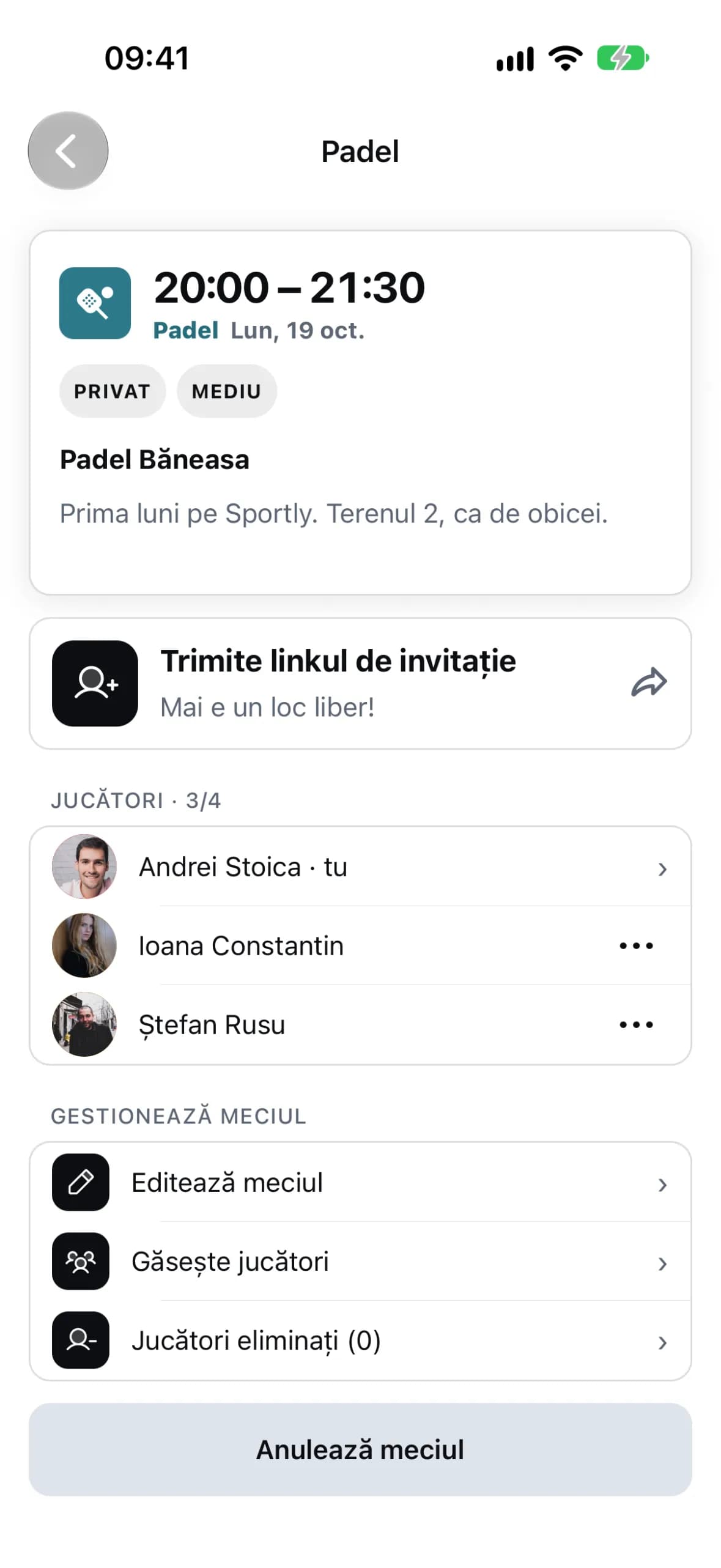 Primul meci al grupului, cu trei din patru locuri ocupate